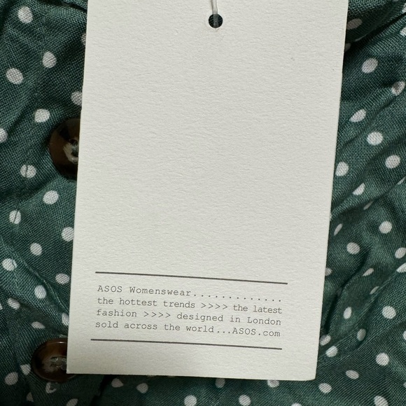 ASOS Green Polka Dot Button-Up Skirt - Picture 9 of 9